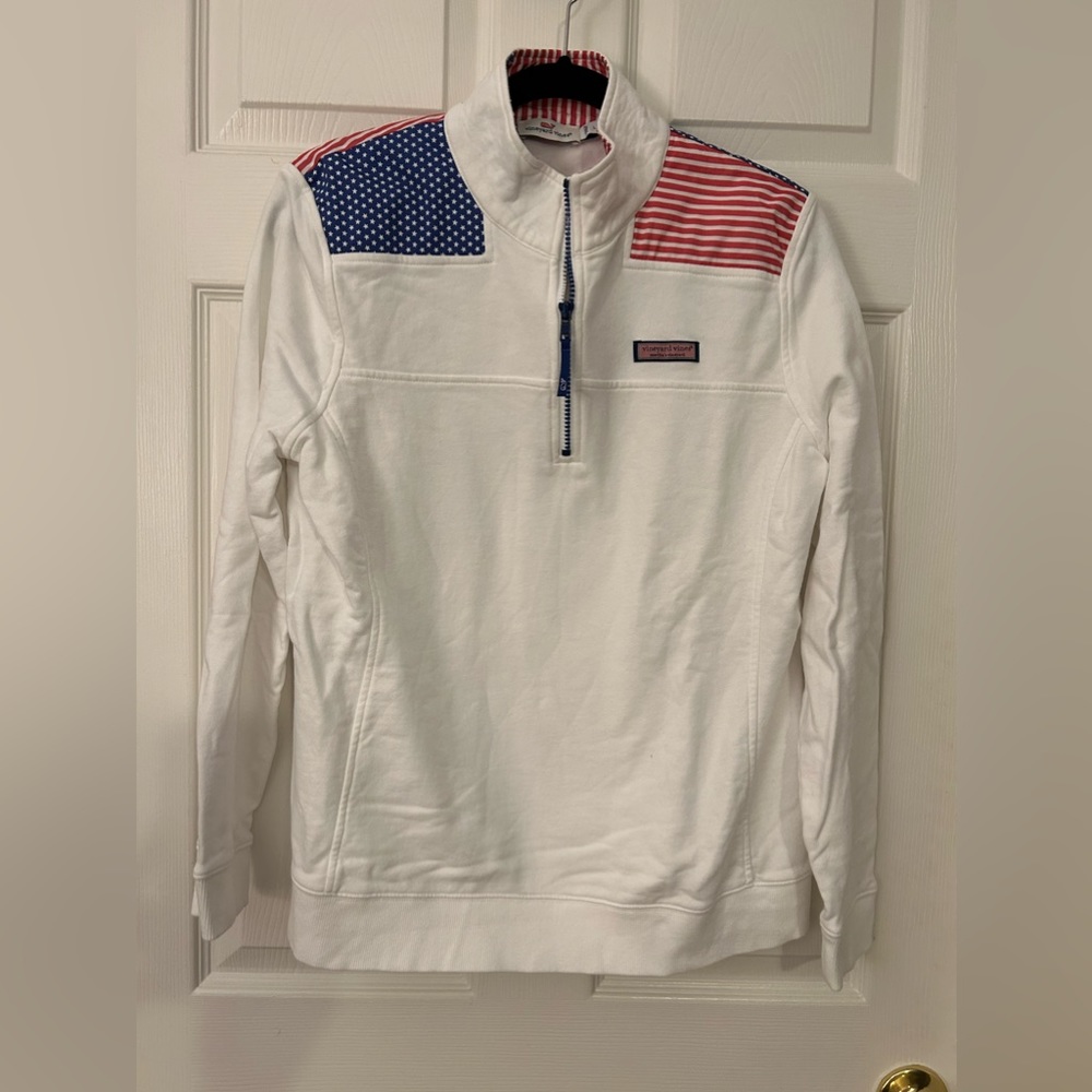 Vineyard Vines American Flag Pullover